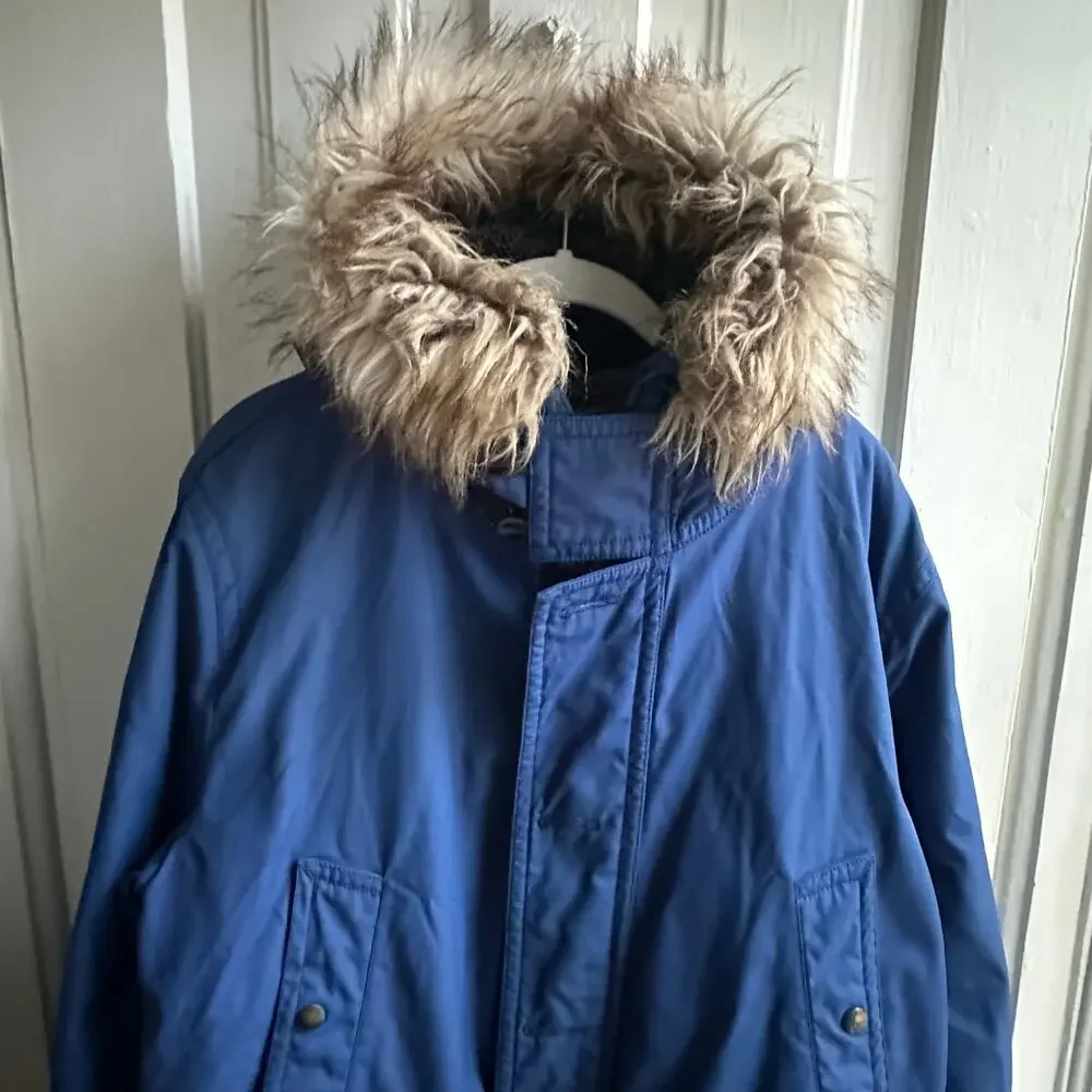 Banana Republic Snorkel Parka Coat Bright Royal
